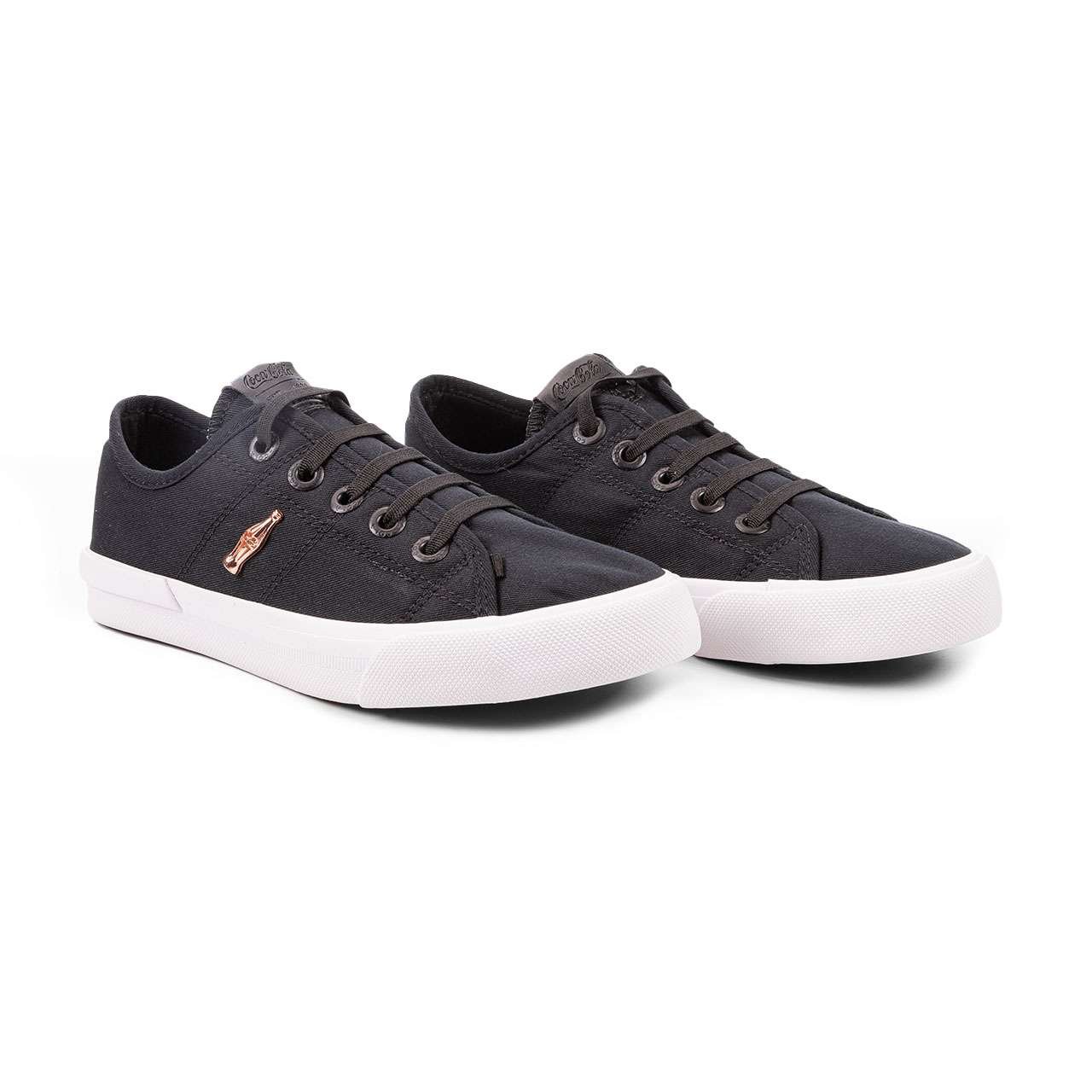 Tênis Coca-Cola Shoes Miami Slip Canvas Preto Preto 2