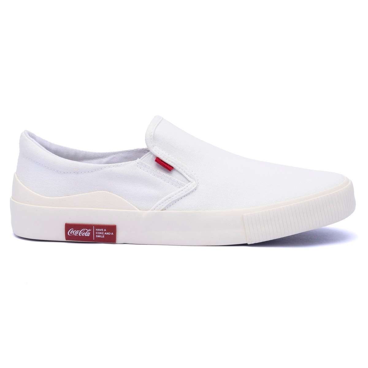 Tênis Coca-Cola Destin Canvas Branco Vermelho Branco 1