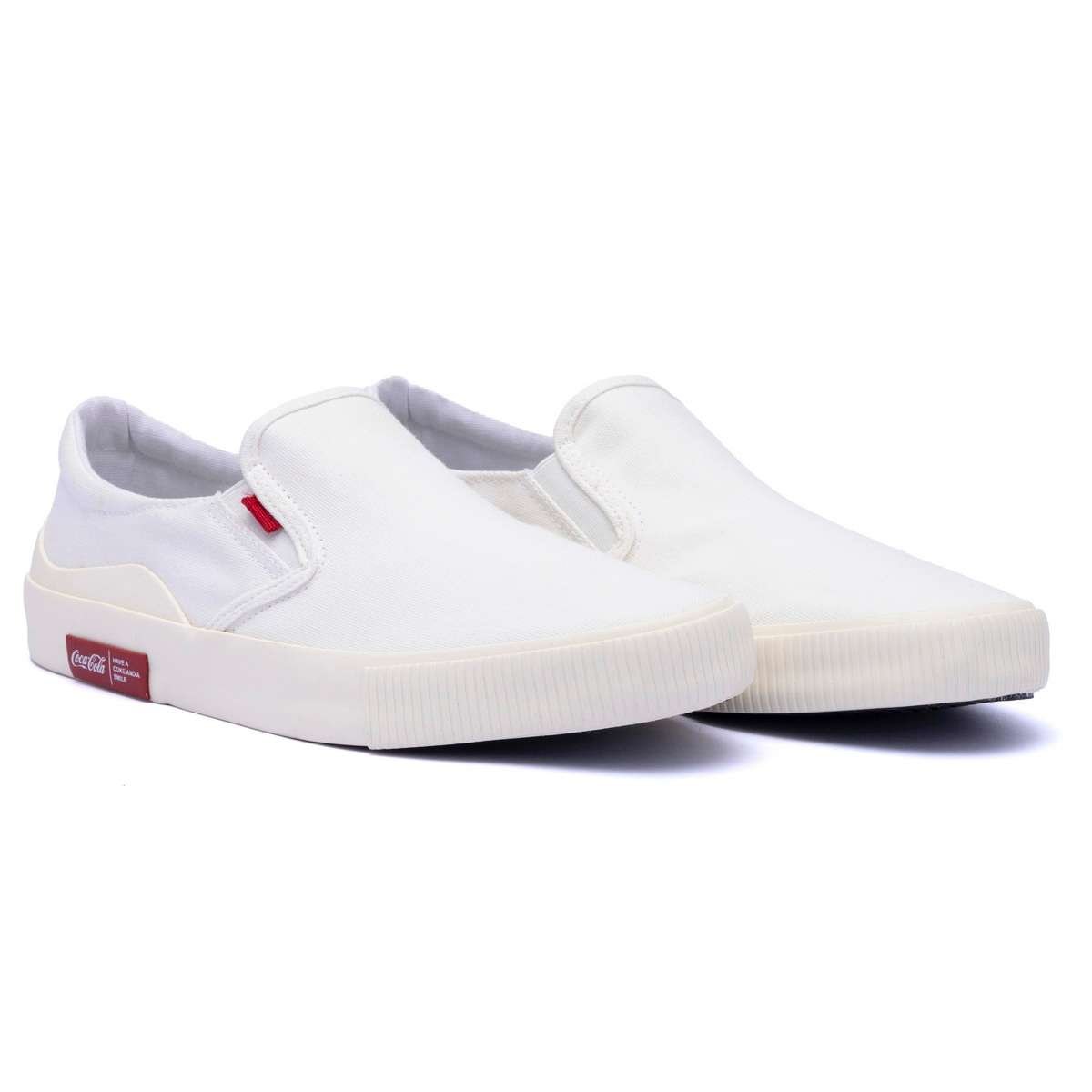 Tênis Coca-Cola Destin Canvas Branco Vermelho Branco 2