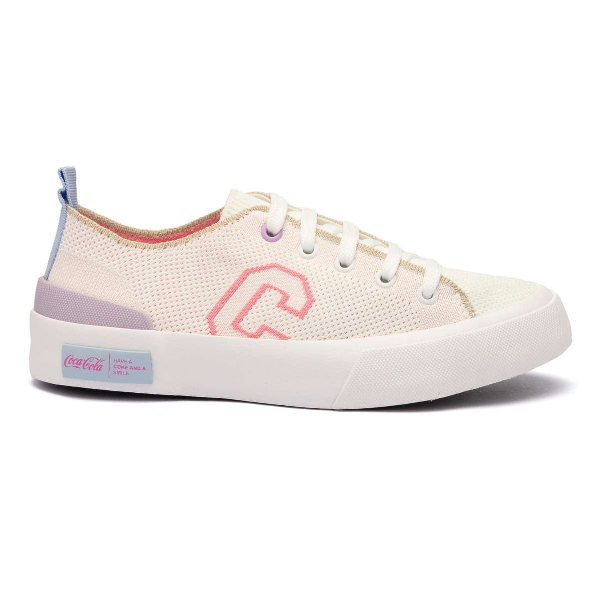 Tênis Coca-Cola Katy Knit Multicolor Bege 1