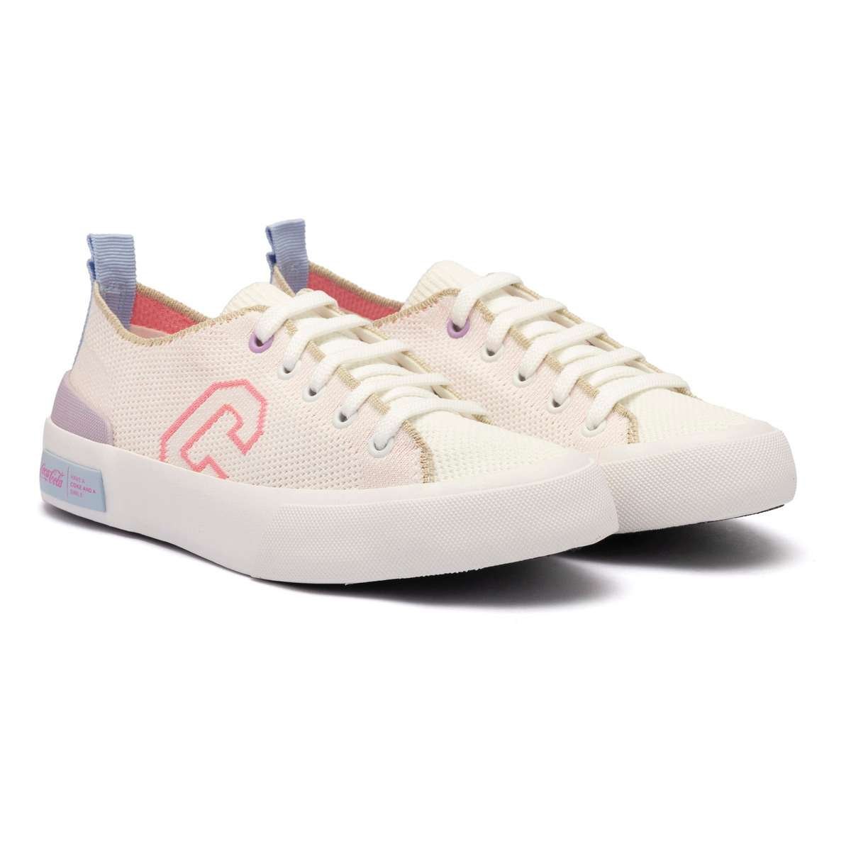 Tênis Coca-Cola Katy Knit Multicolor Bege 2