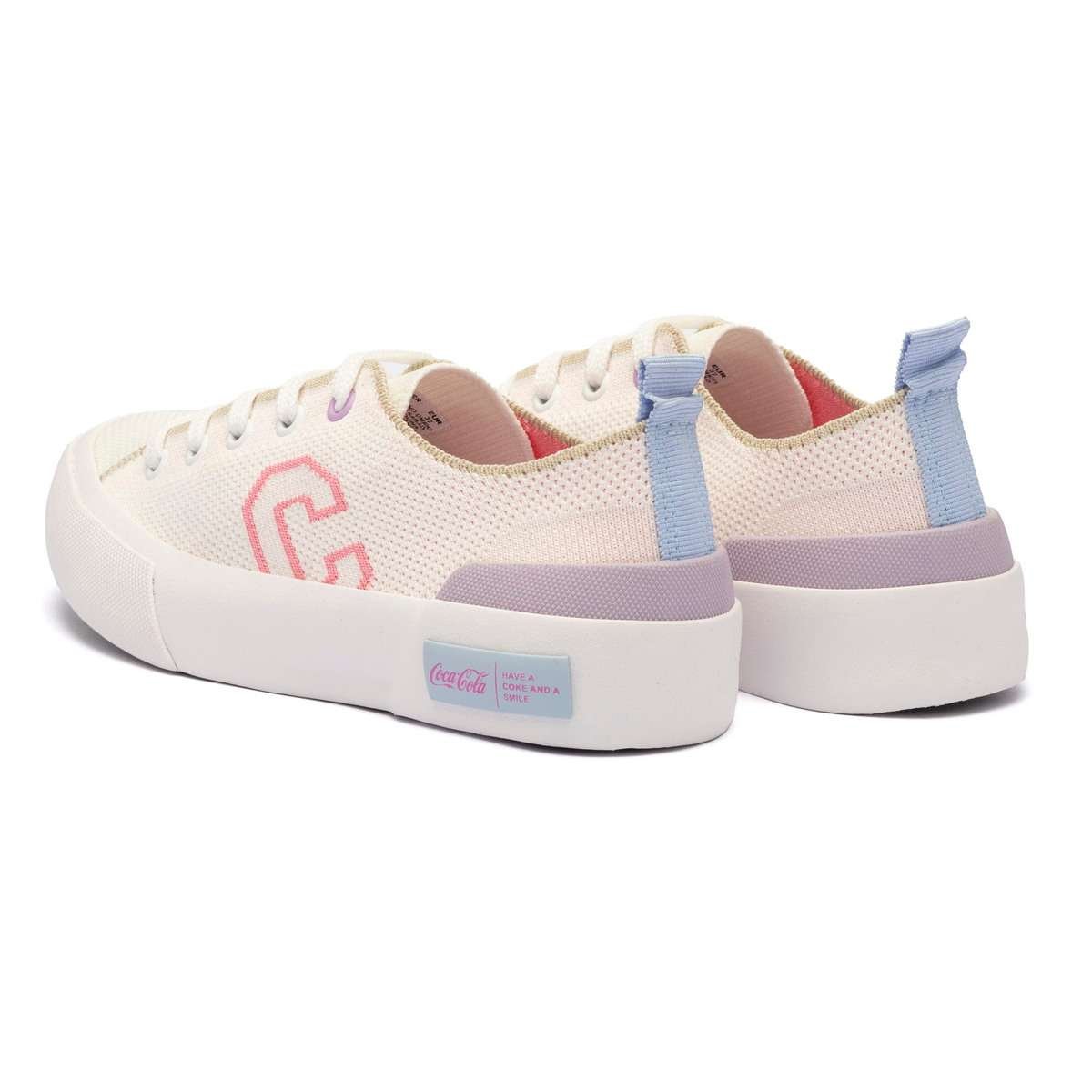 Tênis Coca-Cola Katy Knit Multicolor Bege 3