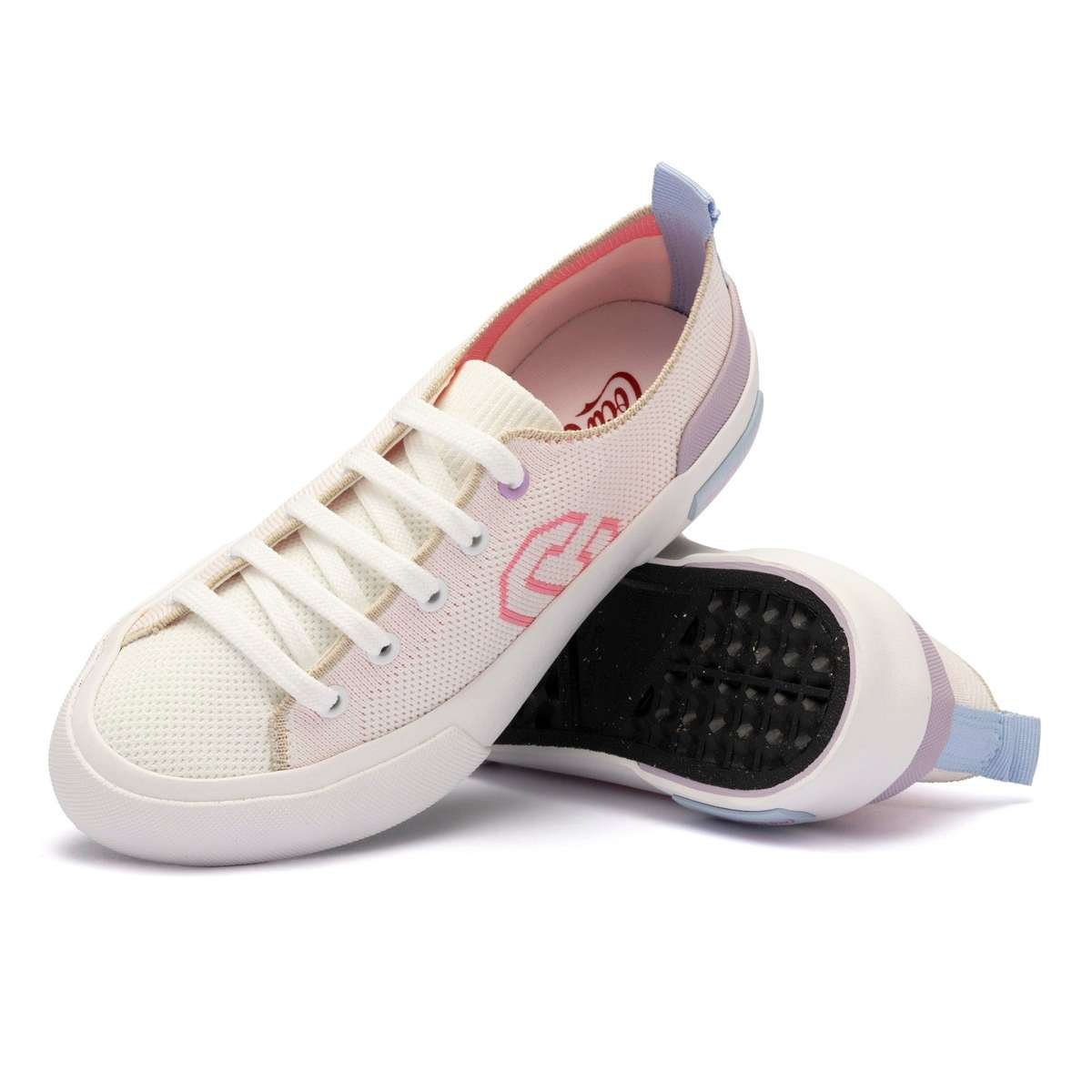 Tênis Coca-Cola Katy Knit Multicolor Bege 4