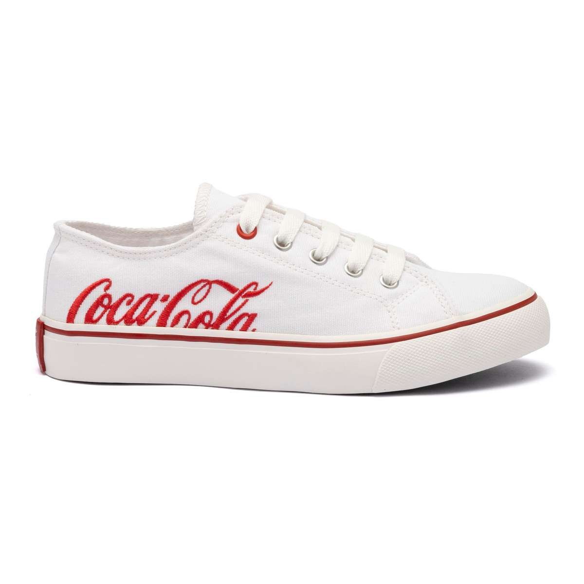 Tênis Coca-Cola Wooster Canvas Branco Vermelho Branco 1