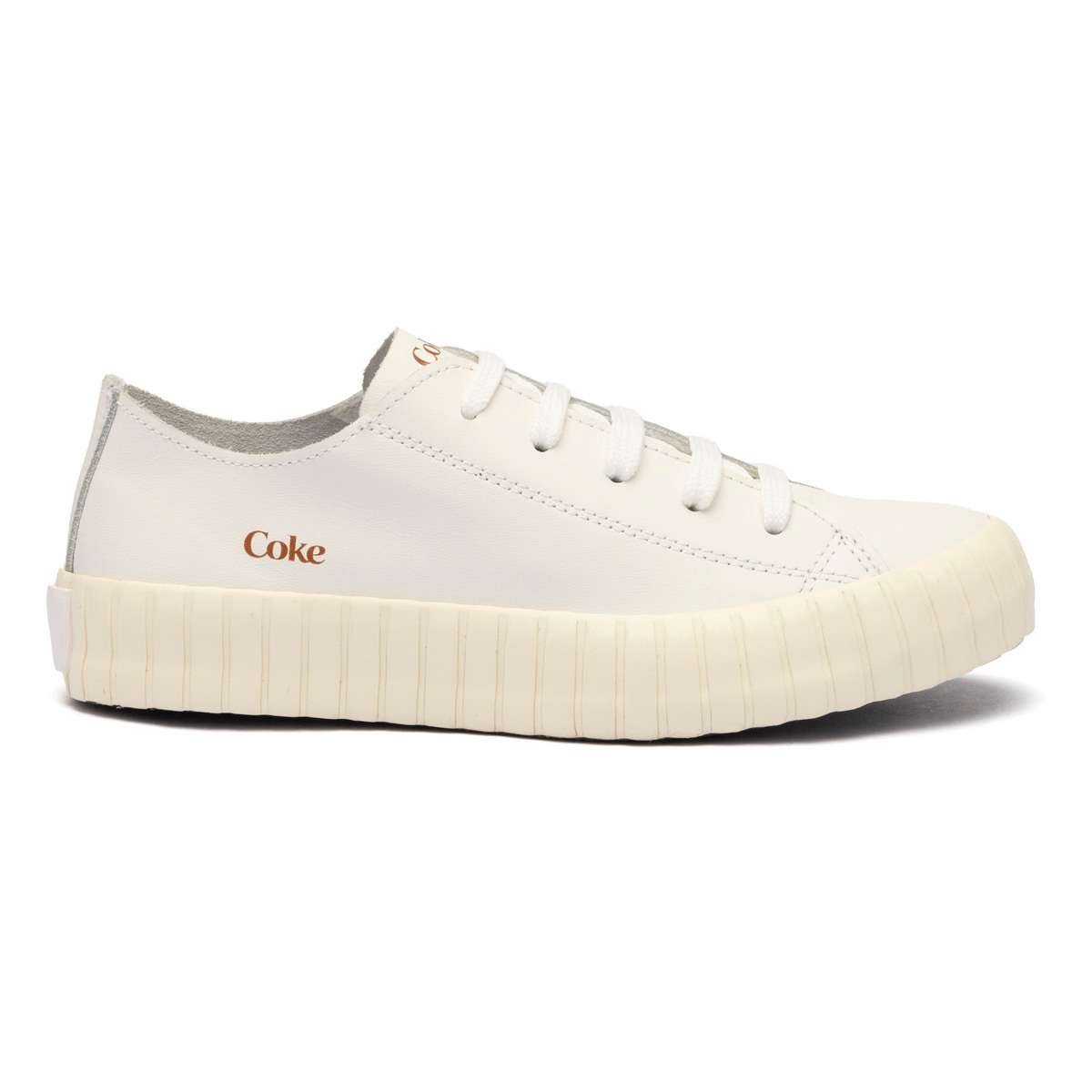 Tênis Coca-Cola Newpoart Leather Branco Branco 1