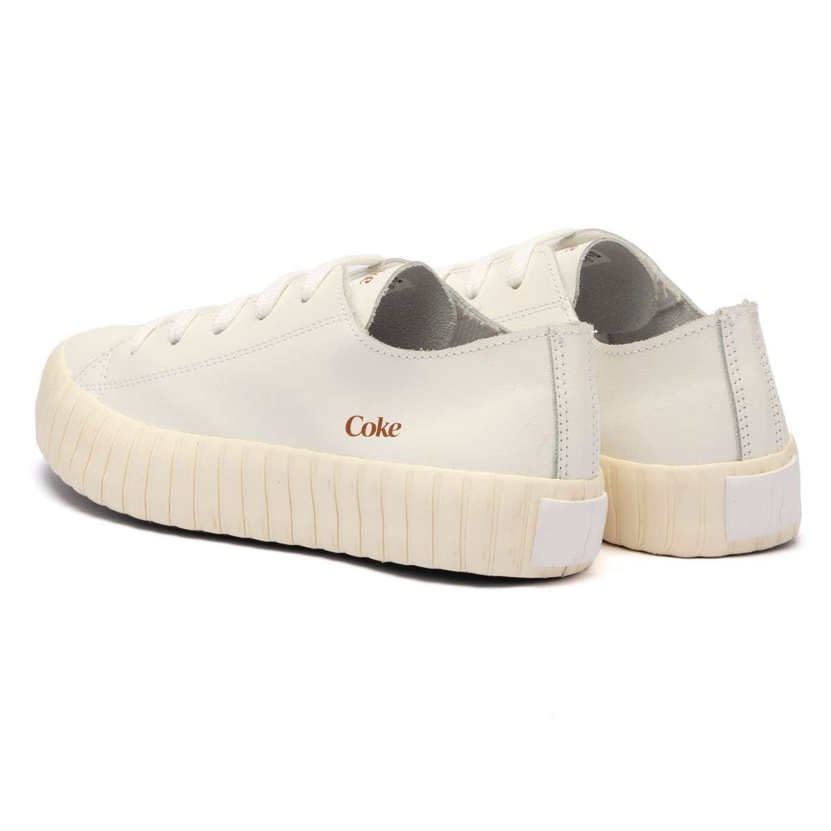 Tênis Coca-Cola Newpoart Leather Branco Branco 3