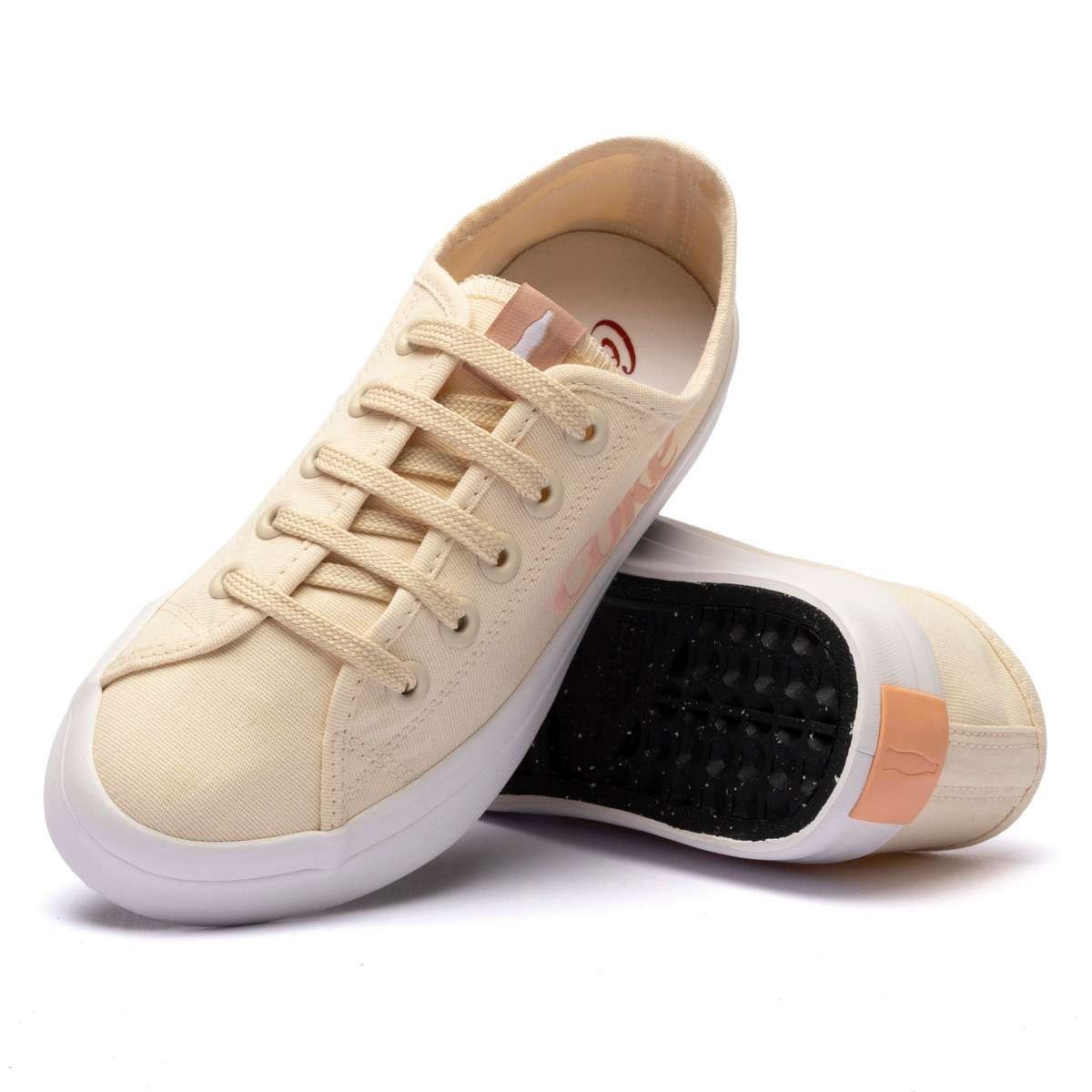 Tênis Coca-Cola Shoes Newpoart Canvas Off White Bege 4