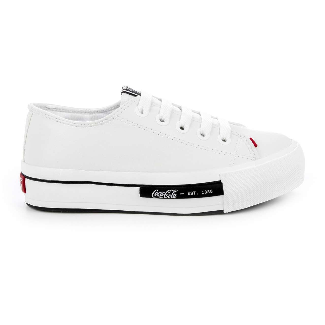 Tênis Coca-Cola Shoes Daytona Plataforma Town Branco Branco 1