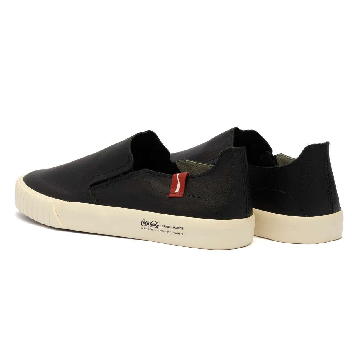 Tênis Coca-Cola Philadelphia Leather Preto Vermelho Preto 3