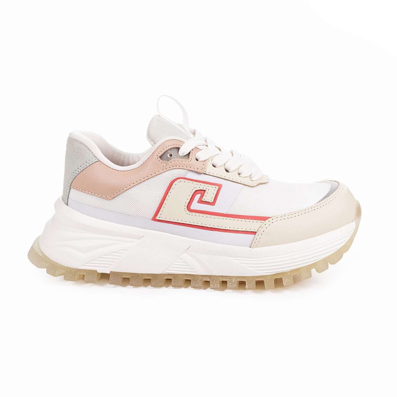 Tênis Colcci Cool Giant Bege Rosa Branco 1
