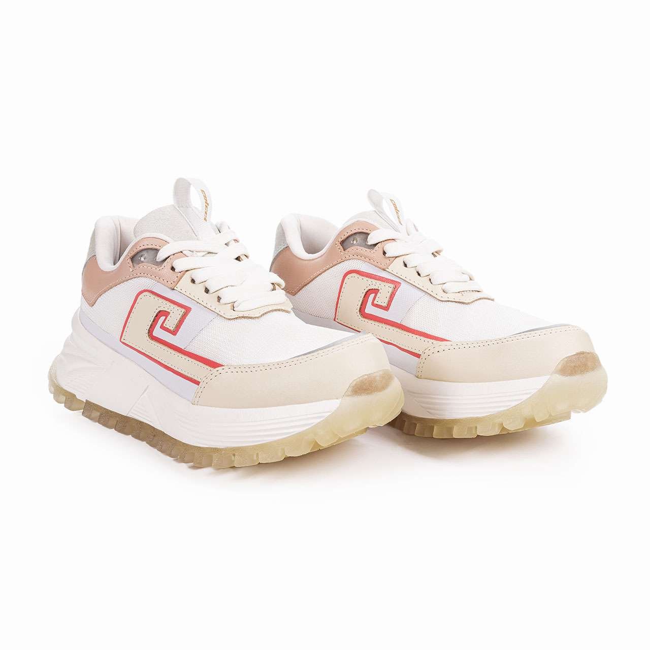 Tênis Colcci Cool Giant Bege Rosa Branco 2