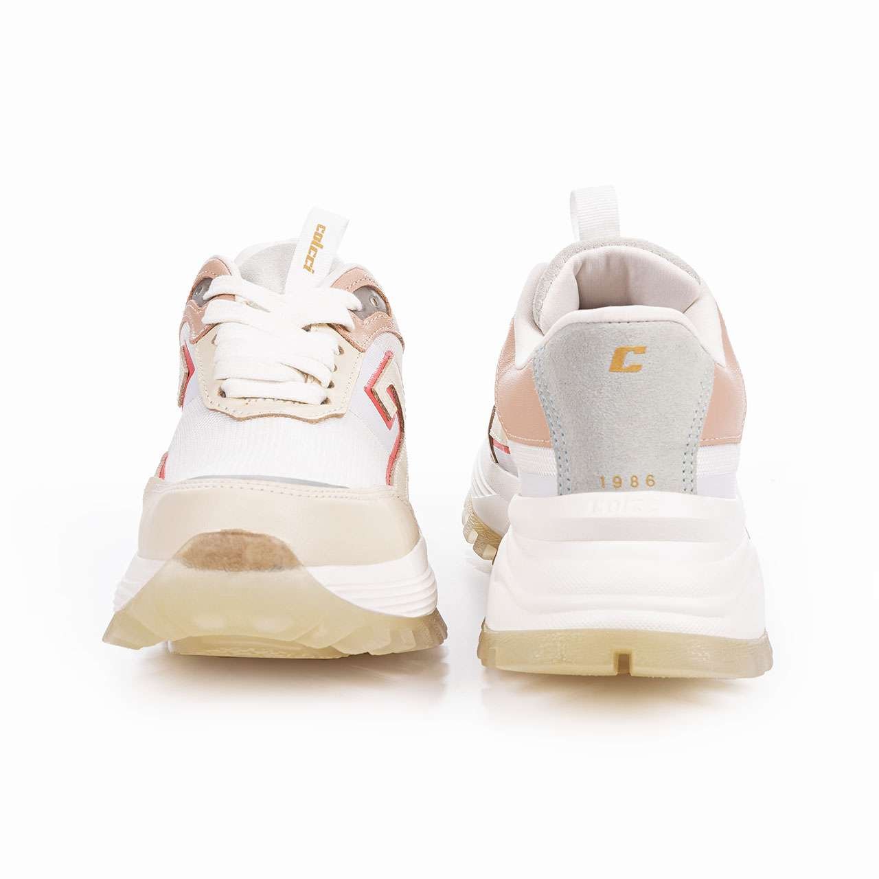 Tênis Colcci Cool Giant Bege Rosa Branco 3