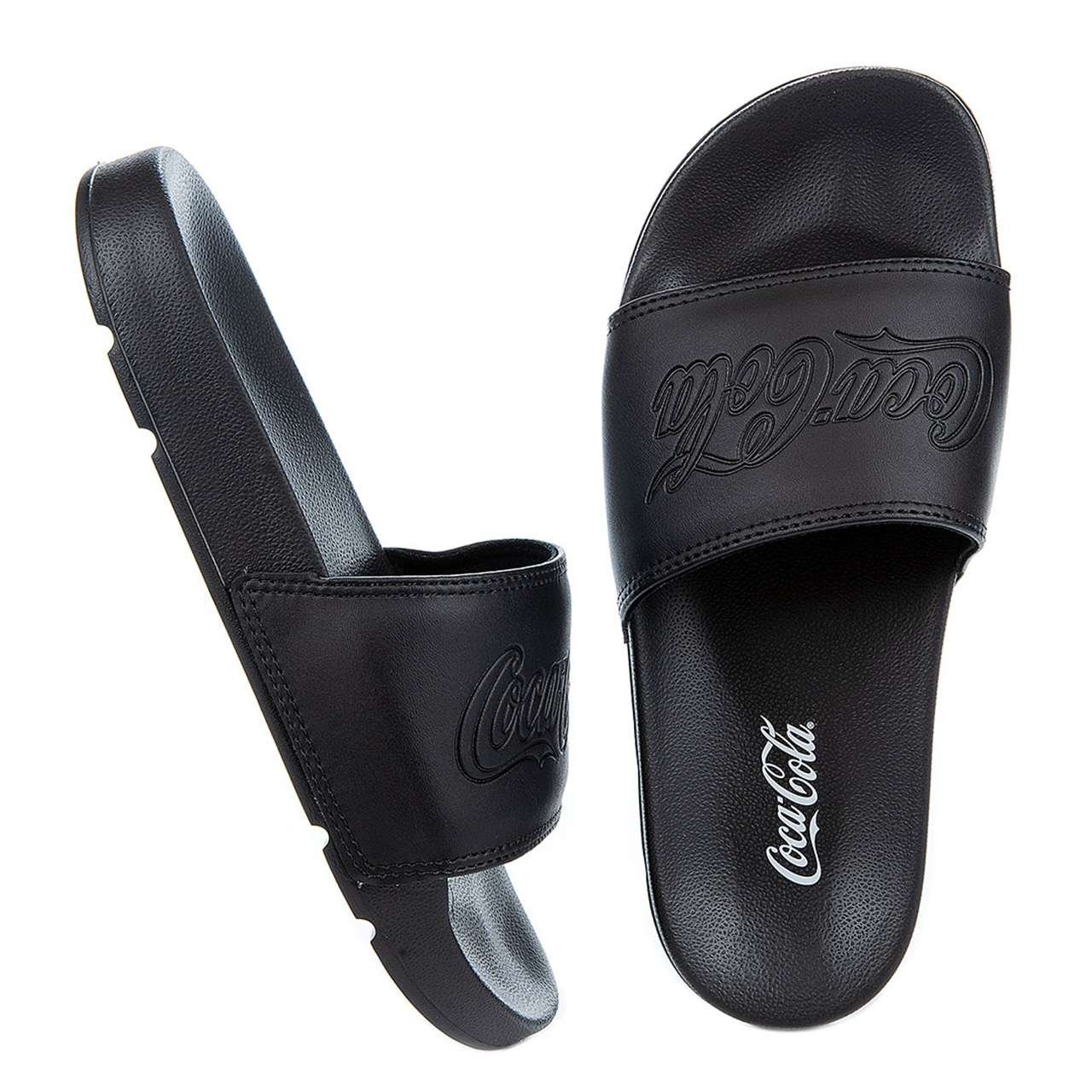 Chinelo Slide Coca-Cola Shoes Groove Preto Preto 1