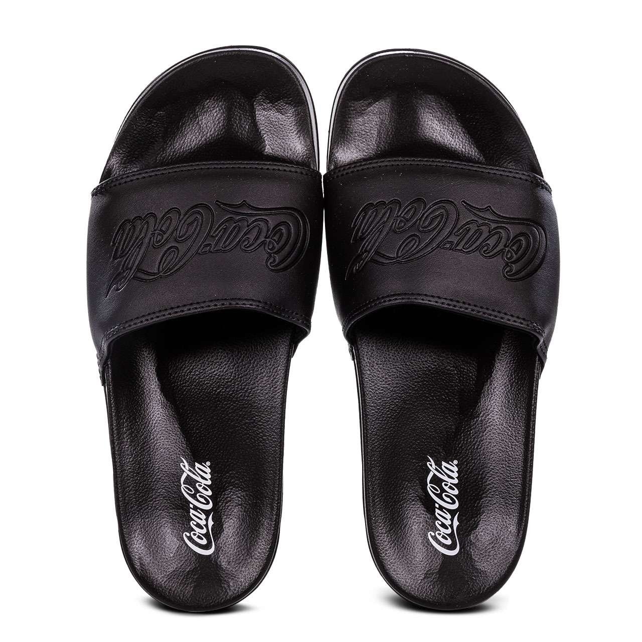 Chinelo Slide Coca-Cola Shoes Groove Preto Preto 6