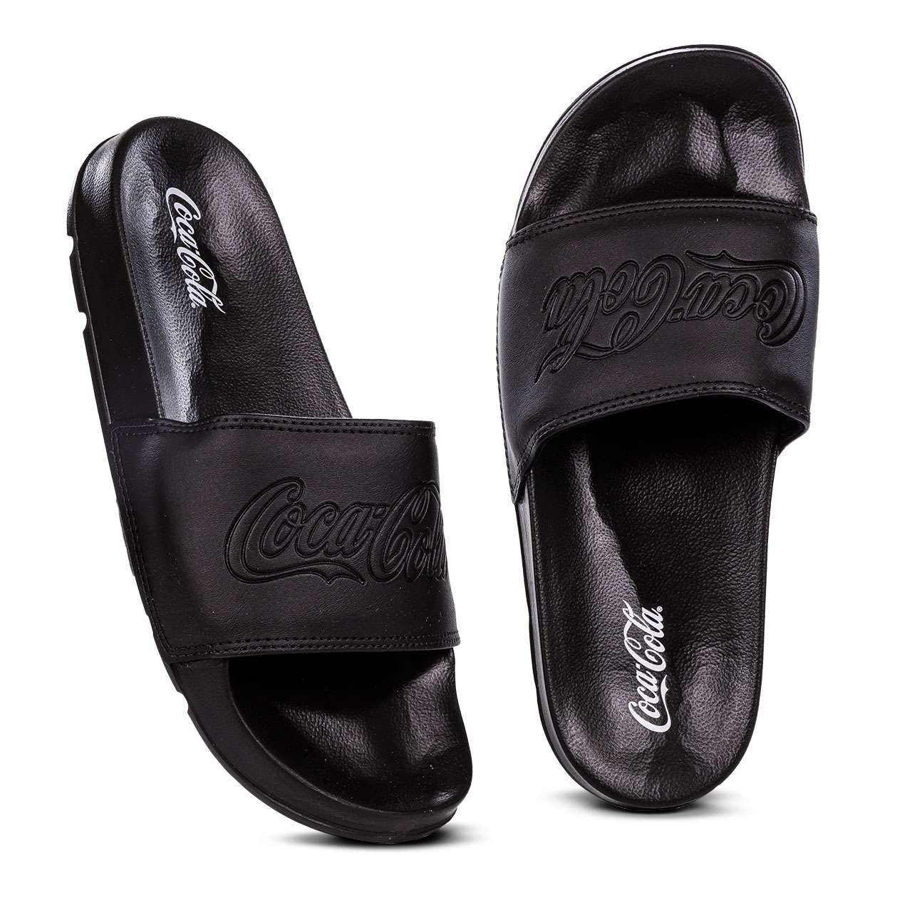 Chinelo Slide Coca-Cola Shoes Groove Preto Preto 7