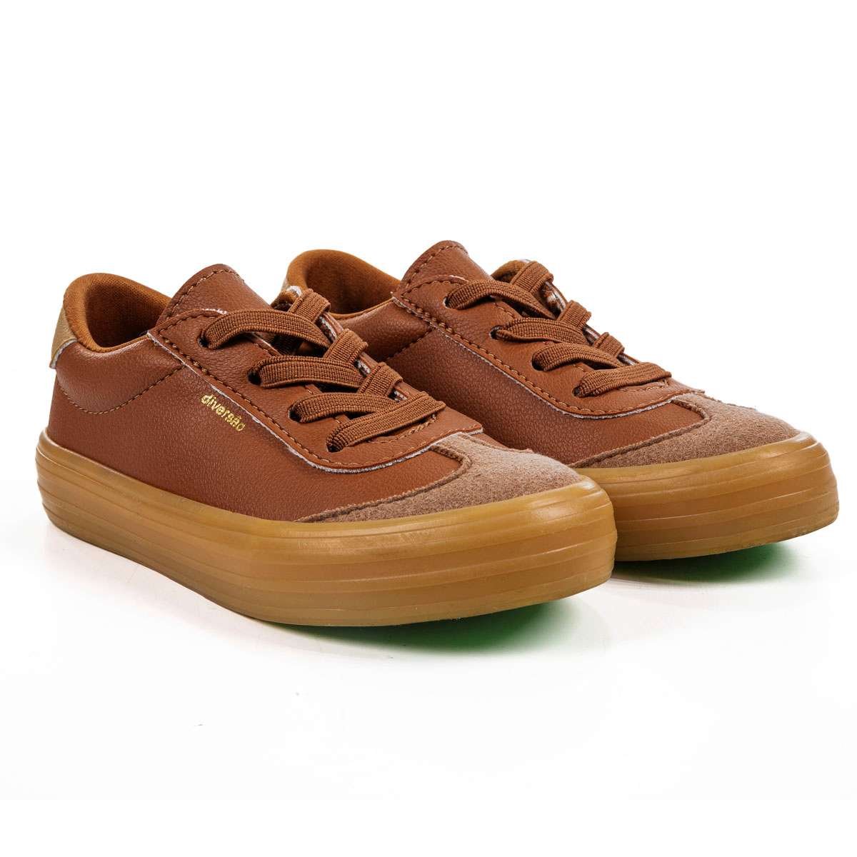 Tênis Infantil Diversão Jo Bege Marrom Marrom 2