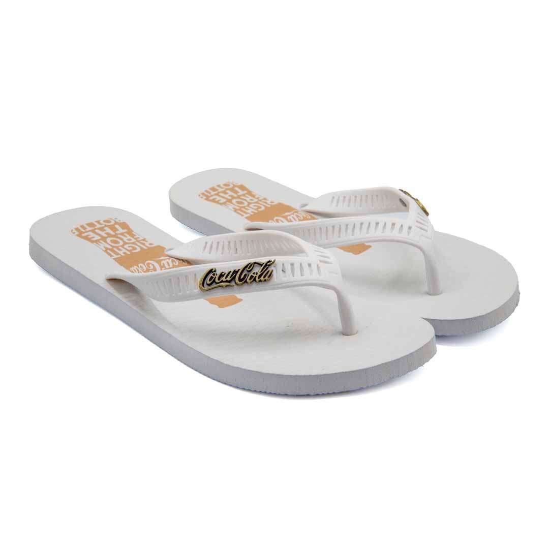 Chinelo Coca Cola Canton Branco Branco 3