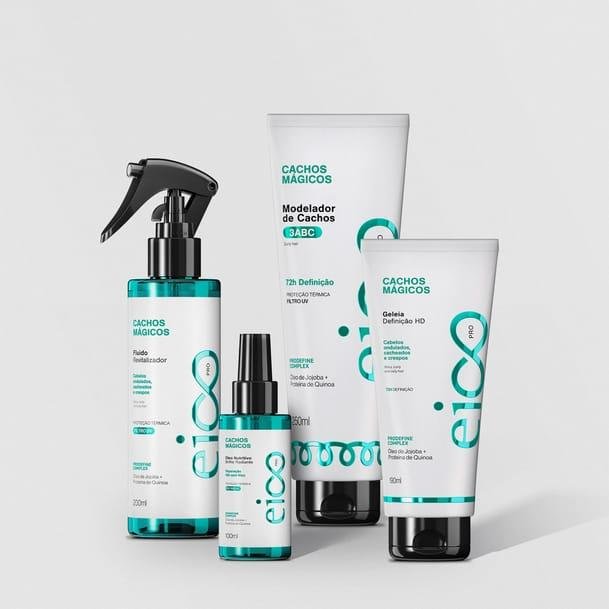 Eico Pro Kit Finalização Cachos 4 Produtos - Cachos Mágicos
