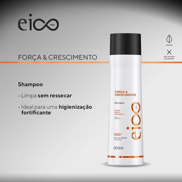 Eico Pro Kit Shampoo + Cond 2 Produtos - Força e Crescimento ÚNICO 2