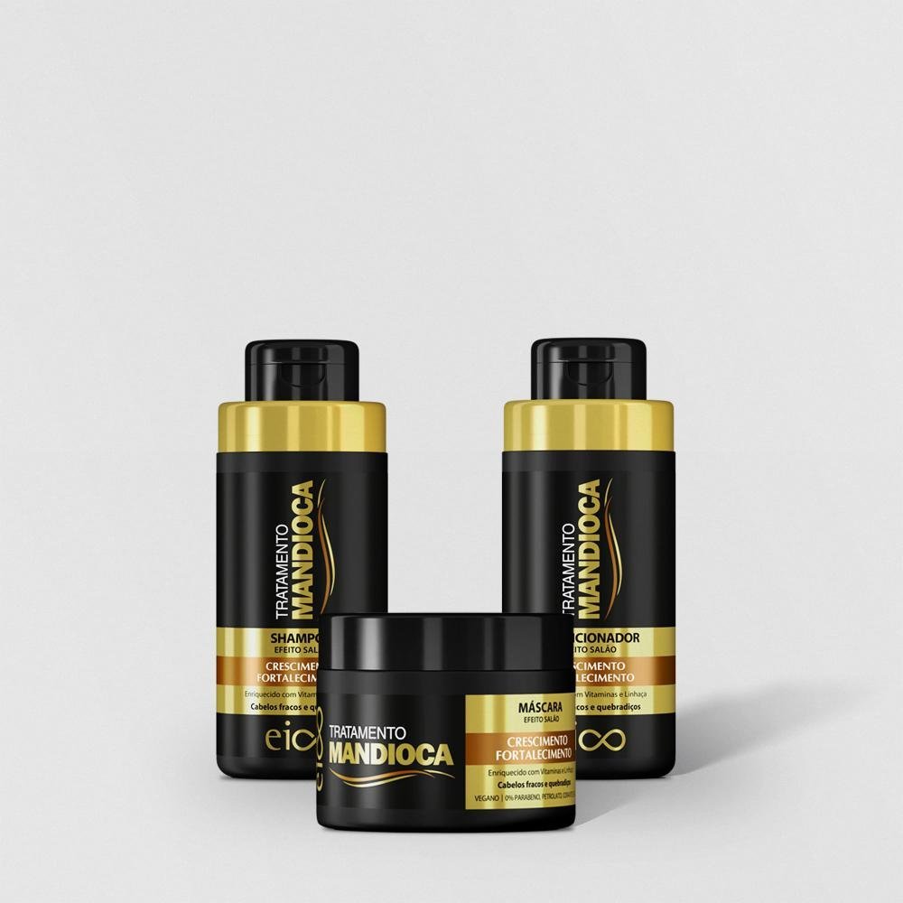 Eico Kit Básico Mandioca com Máscara 270g - 3 Produtos