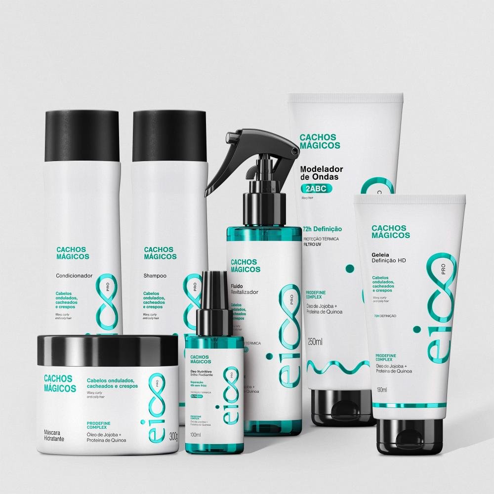 Eico Pro Kit Ondas 7 Produtos - Cachos Mágicos