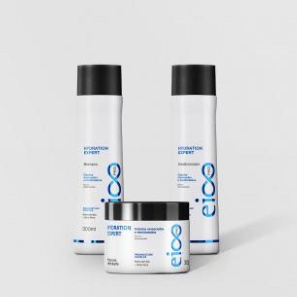 Kit Shampoo Condicionador Máscara Hydration Expert Eico Pro ÚNICO 1