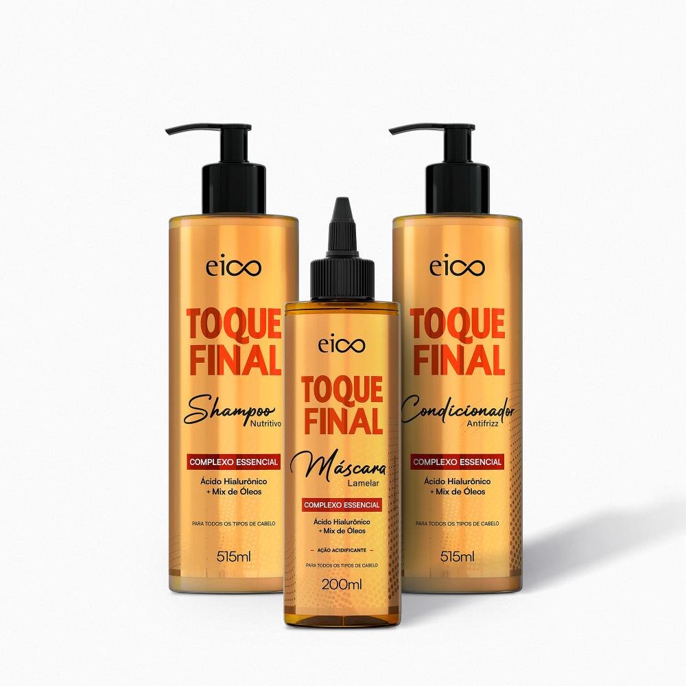 Eico Kit Toque Final Shampoo + Condicionador + Máscara Líquida - 3 Produtos ÚNICO 1