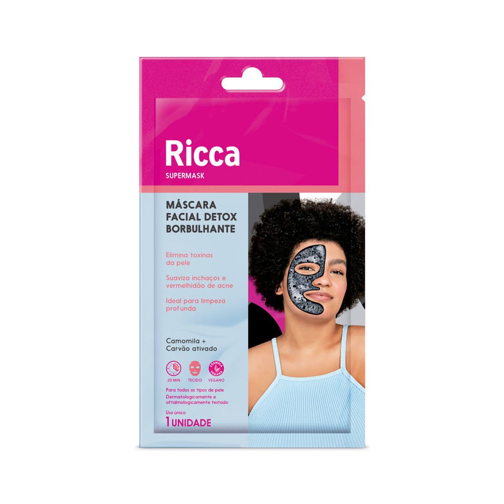 Máscara Facial Detox Borbulhante Ricca ÚNICO 1