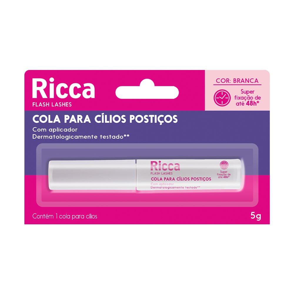 Cola Pincel Para Cílios Postiços 48H Ricca ÚNICO 1