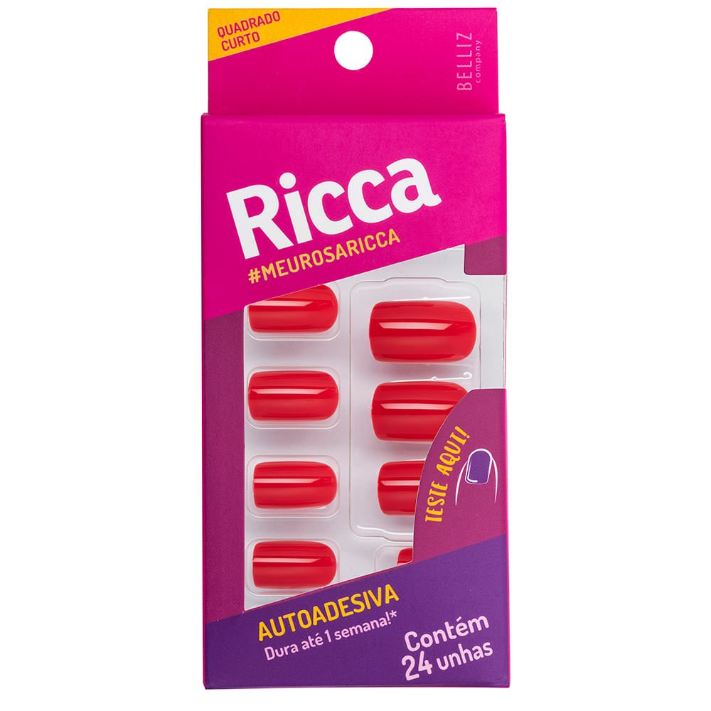 Unhas Autoadesivas Rosa Guava Ricca