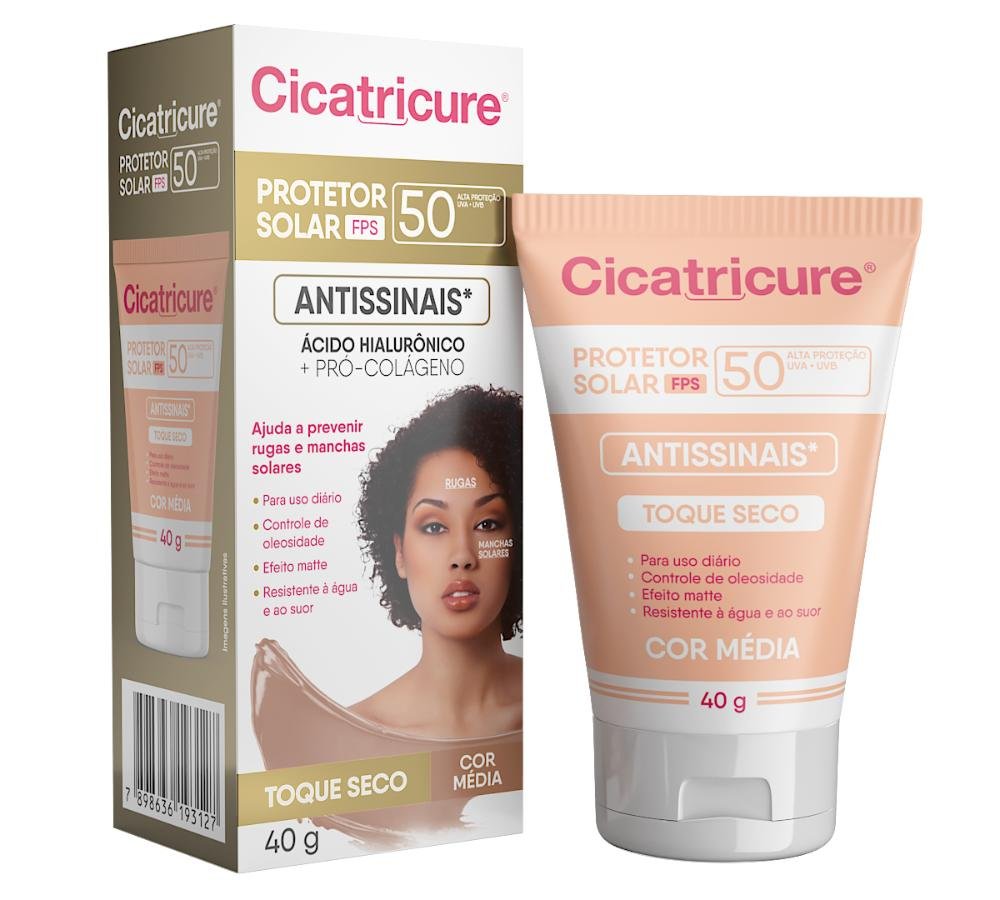 Cicatricure Protetor Solar FPS 50 com cor 40g - média 40g 2