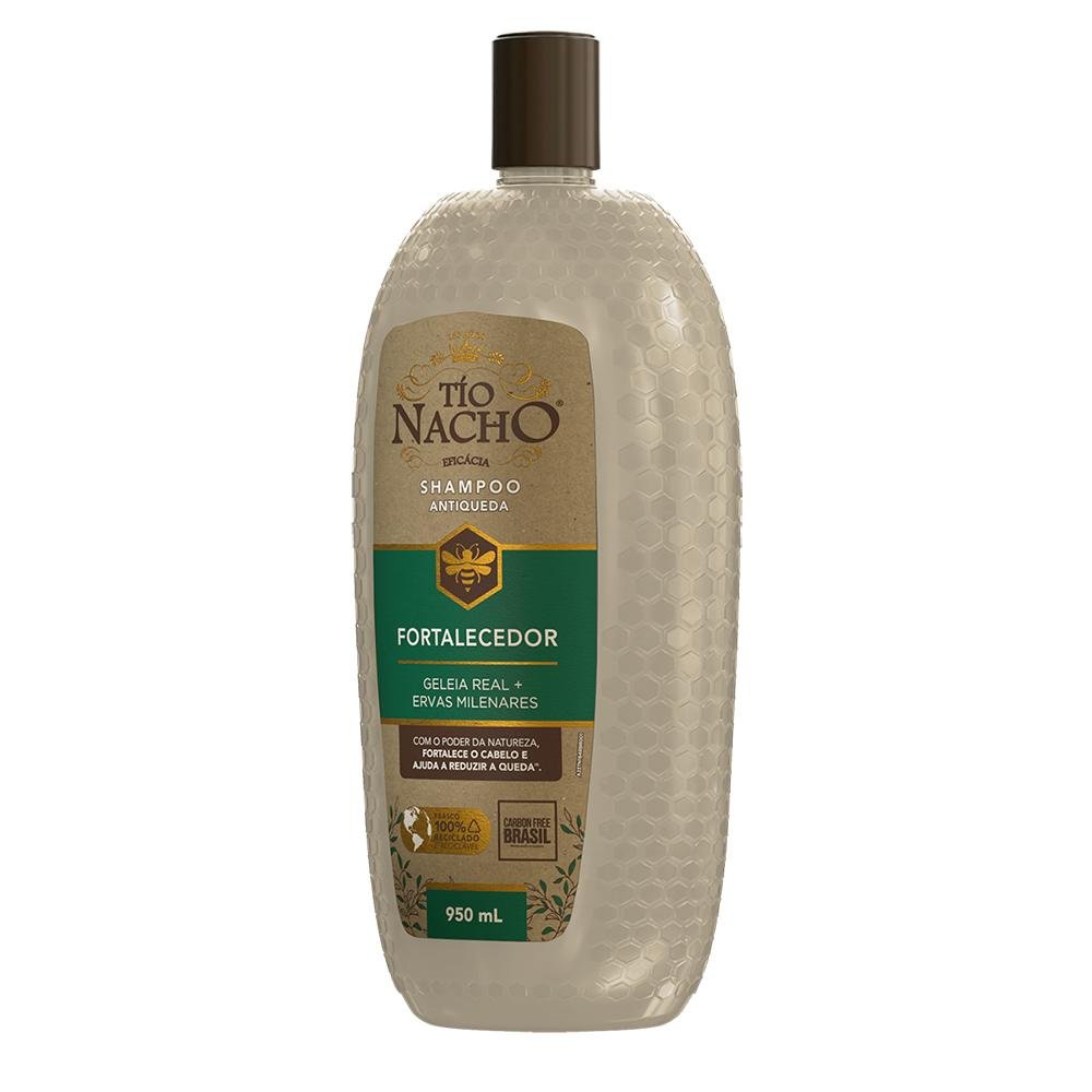 Tío Nacho Shampoo Antiqueda Fortalecedor 950 mL + Tío Nacho Condicionador Antigrisalho 415ml 950ml 2
