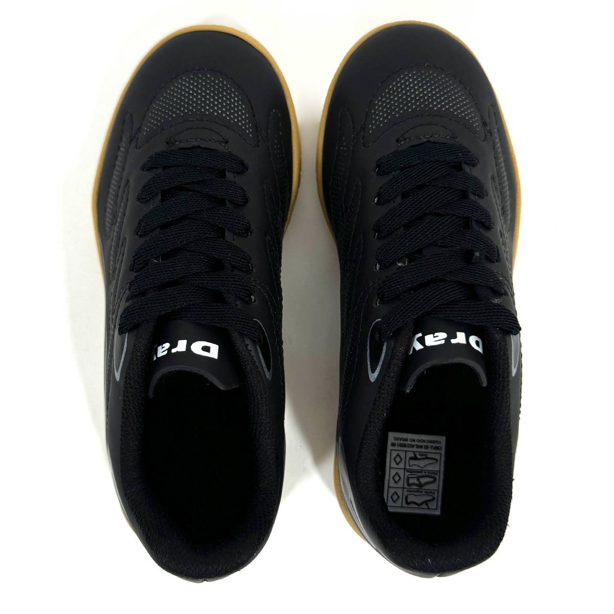 Chuteira Dray Foorcy Infantil Futsal Preto Preto 4