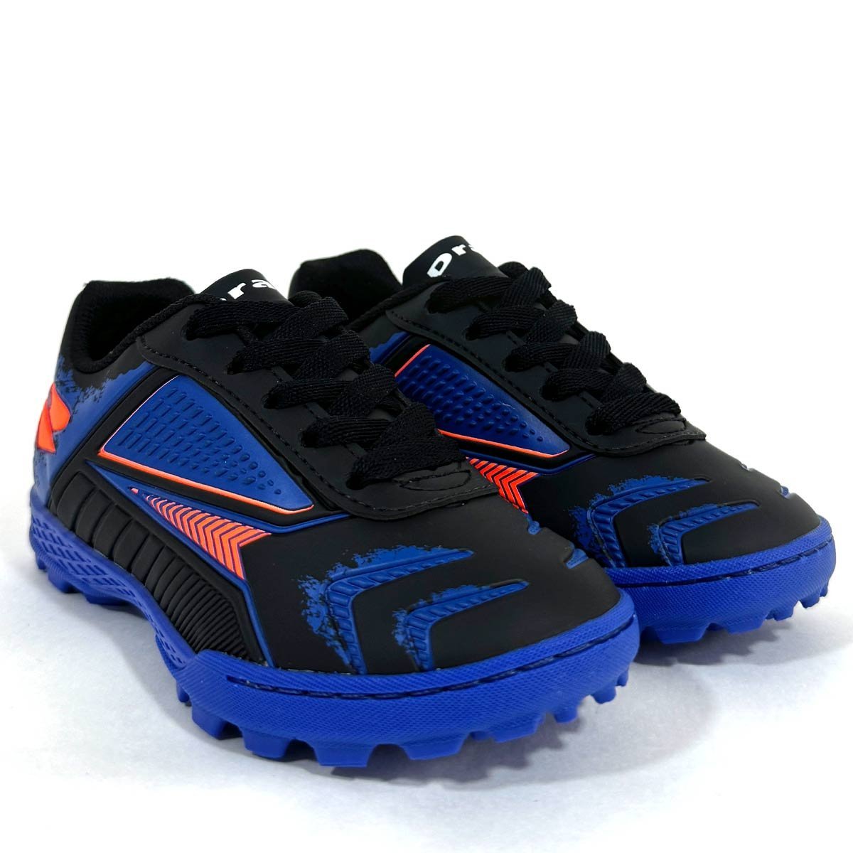 Chuteira Dray Foorcy Infantil Society Preto/Azul Preto/Azul 2