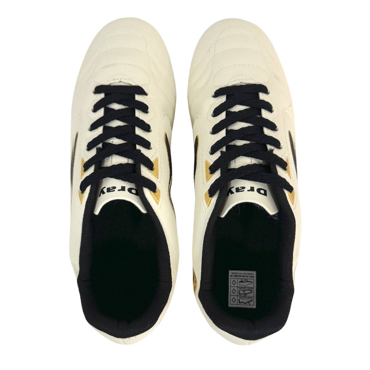 Chuteira Dray Topfly Campo Creme Bege 4