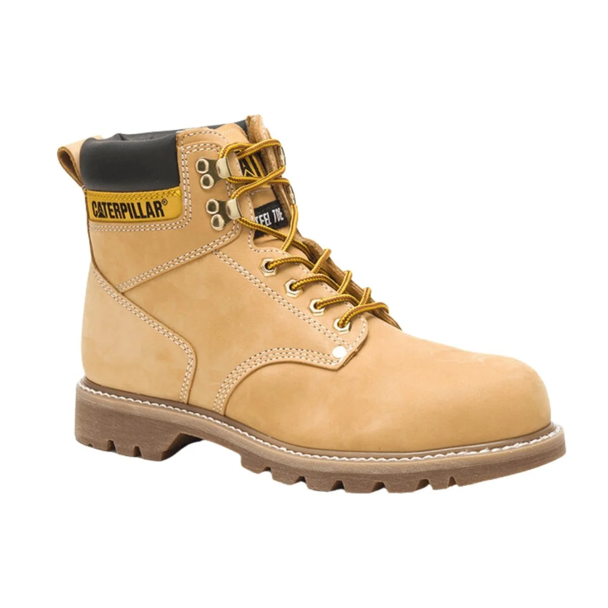Bota Caterpillar Second Shift Marrom Claro Amarelo 3