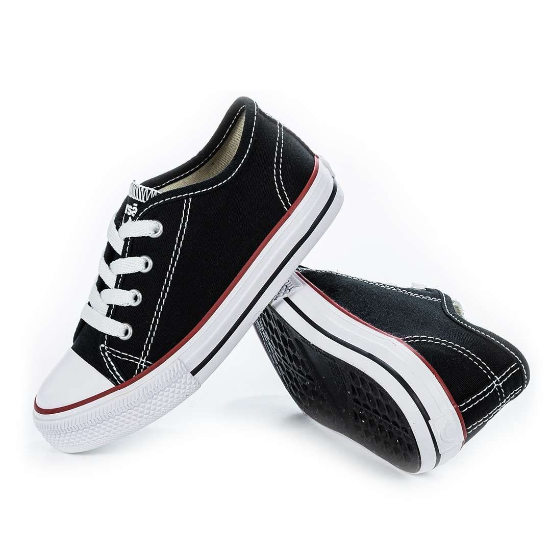 Tênis Diversão Canvas Low Infantil Preto Preto 3