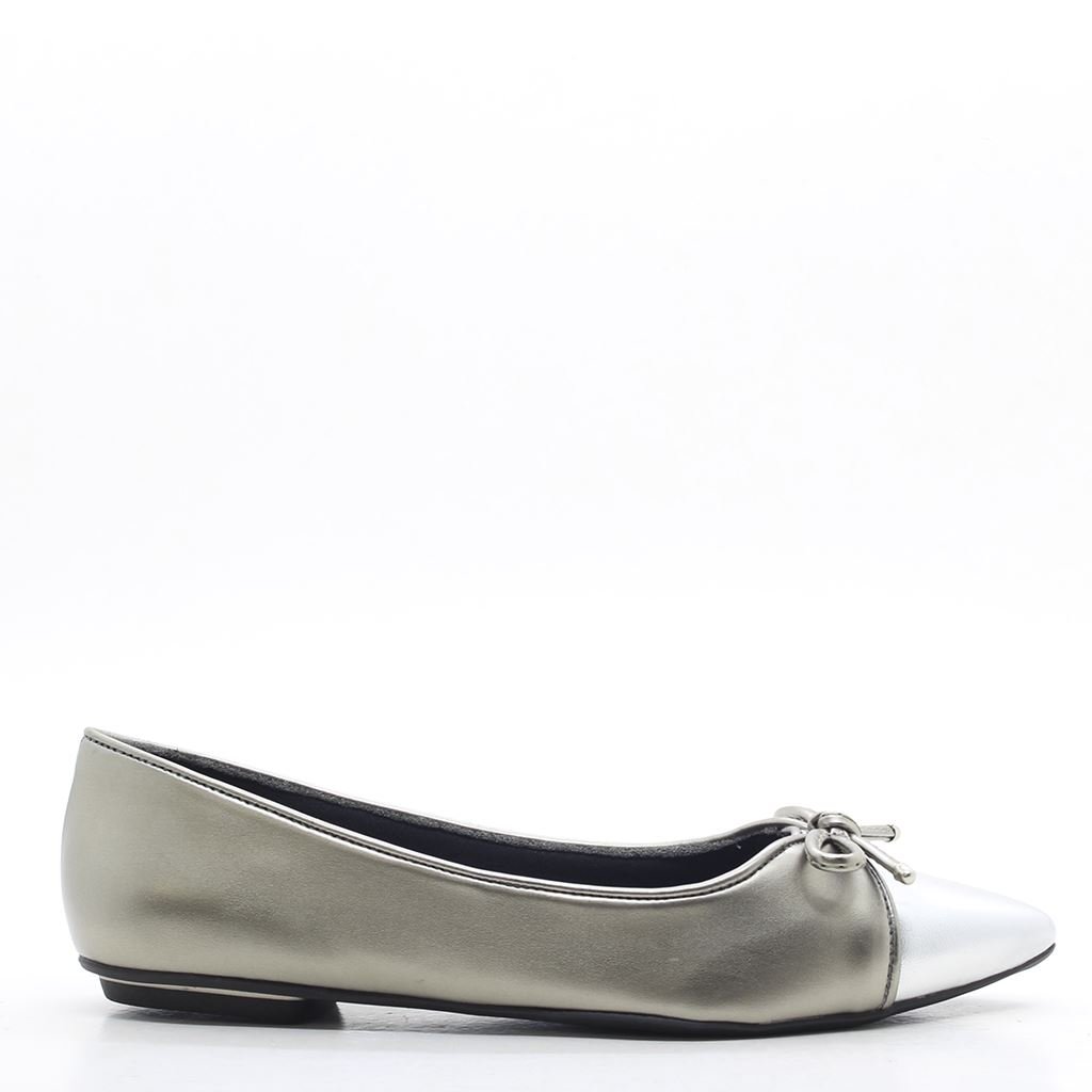 Sapatilha Bico Fino Laço Prata 4