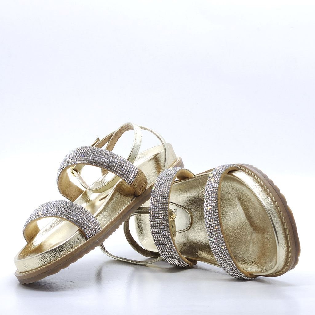 Sandália  Brilho Dourado 3