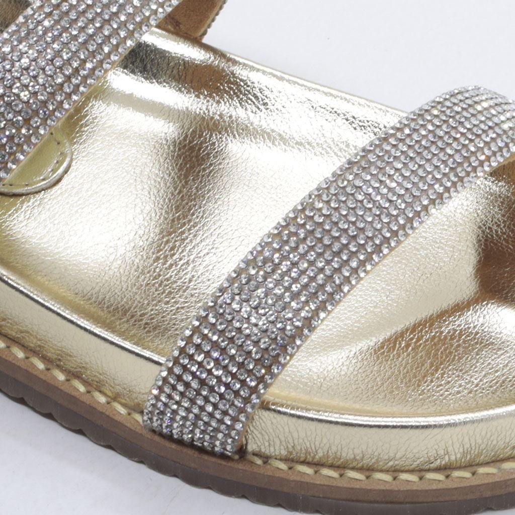 Sandália  Brilho Dourado 4