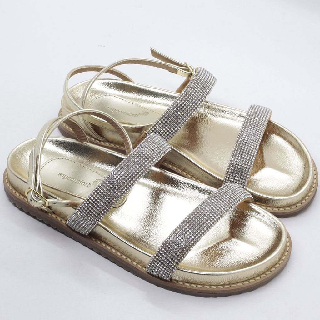 Sandália  Brilho Dourado 5