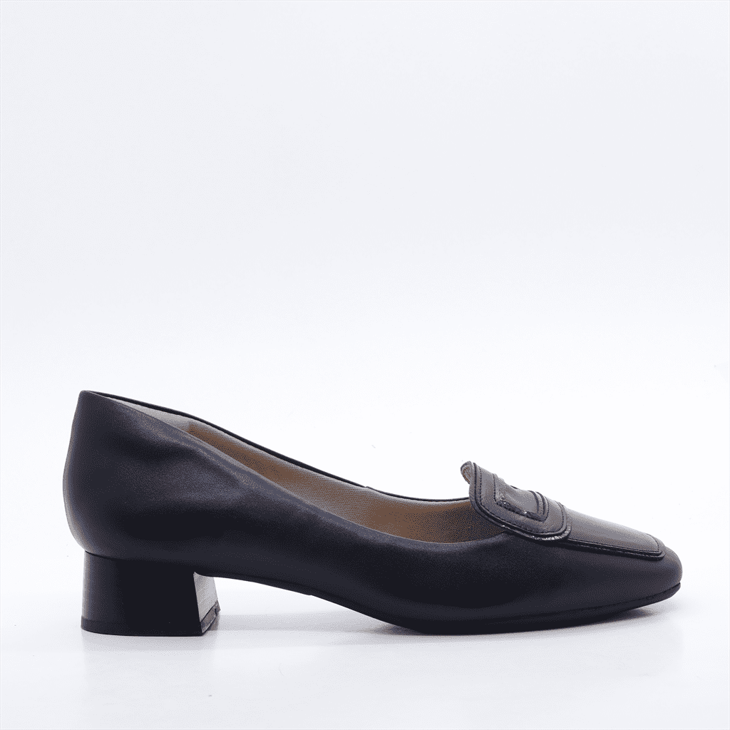 Scarpin Mocassim Couro Preto 3