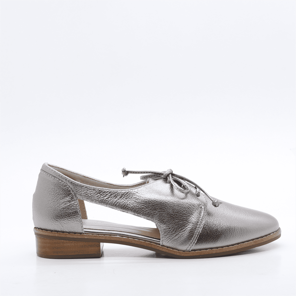 Oxford Metalizado Couro Prata 3