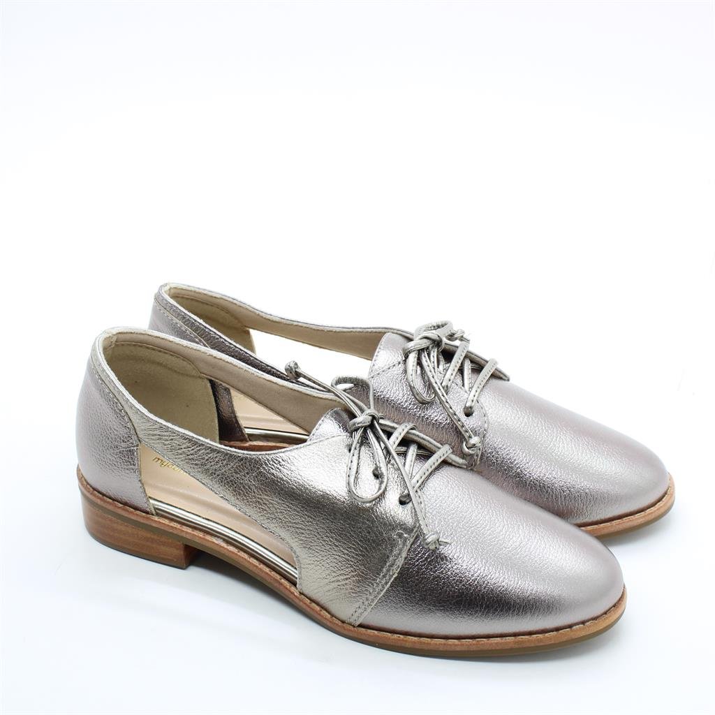 Oxford Metalizado Couro Prata 5