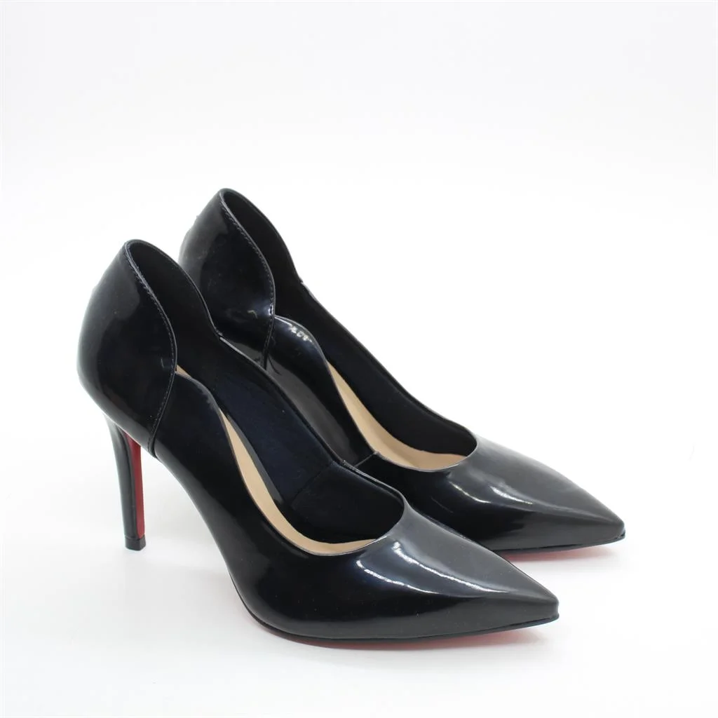 Scarpin Salto Fino Verniz Preto 4