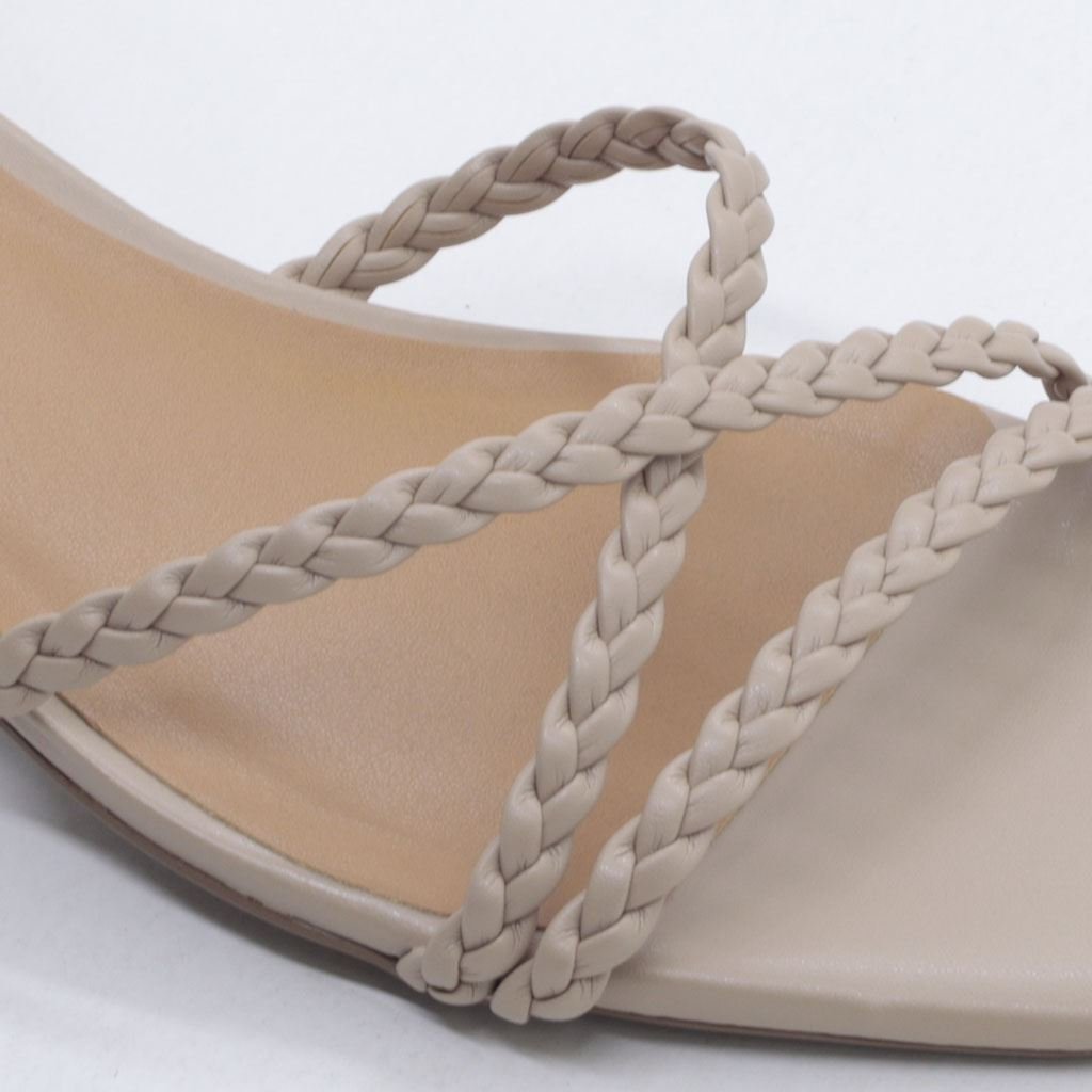 Sandália Salto Médio Bege 4