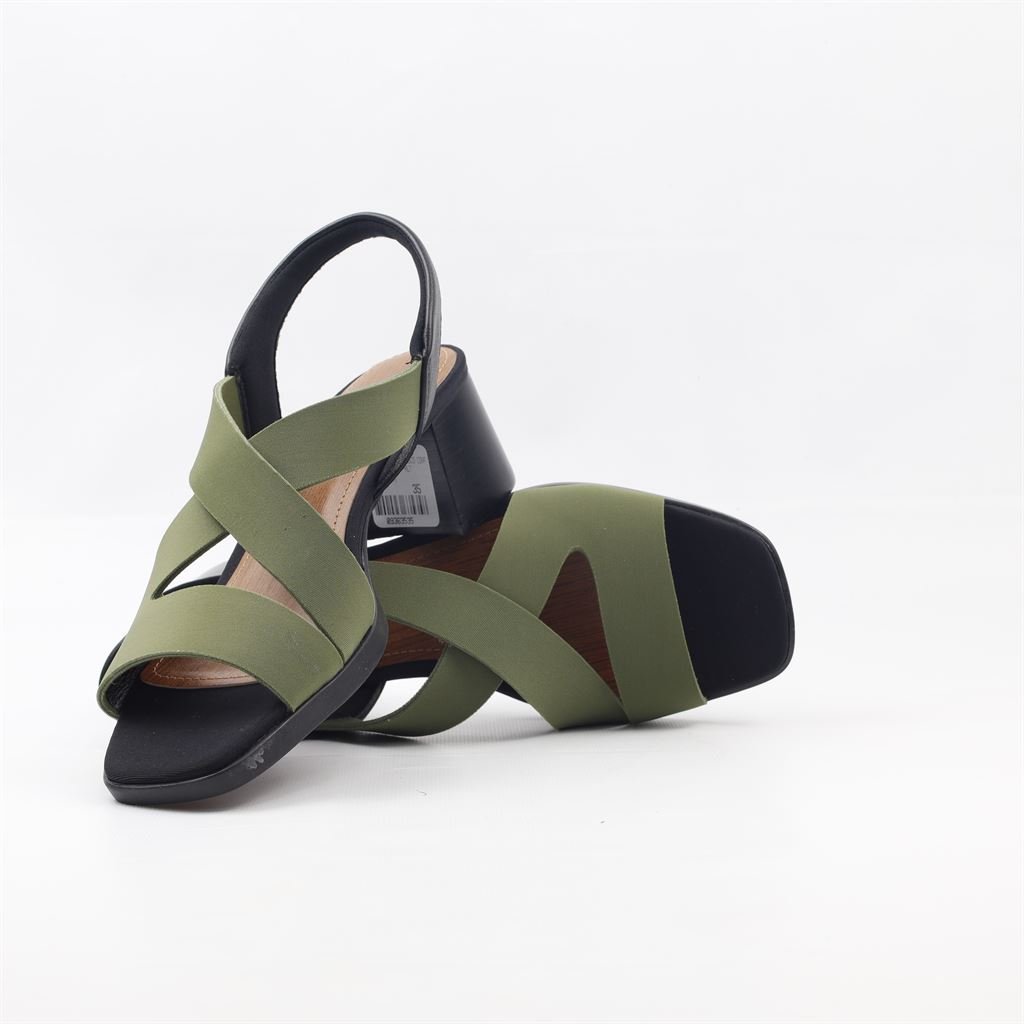 Sandália Salto Bloco Conforto Verde 4