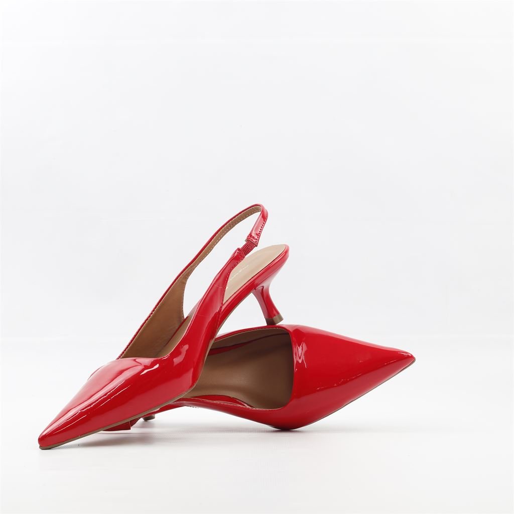 Scarpin Salto Fino Slingback Vermelho 4