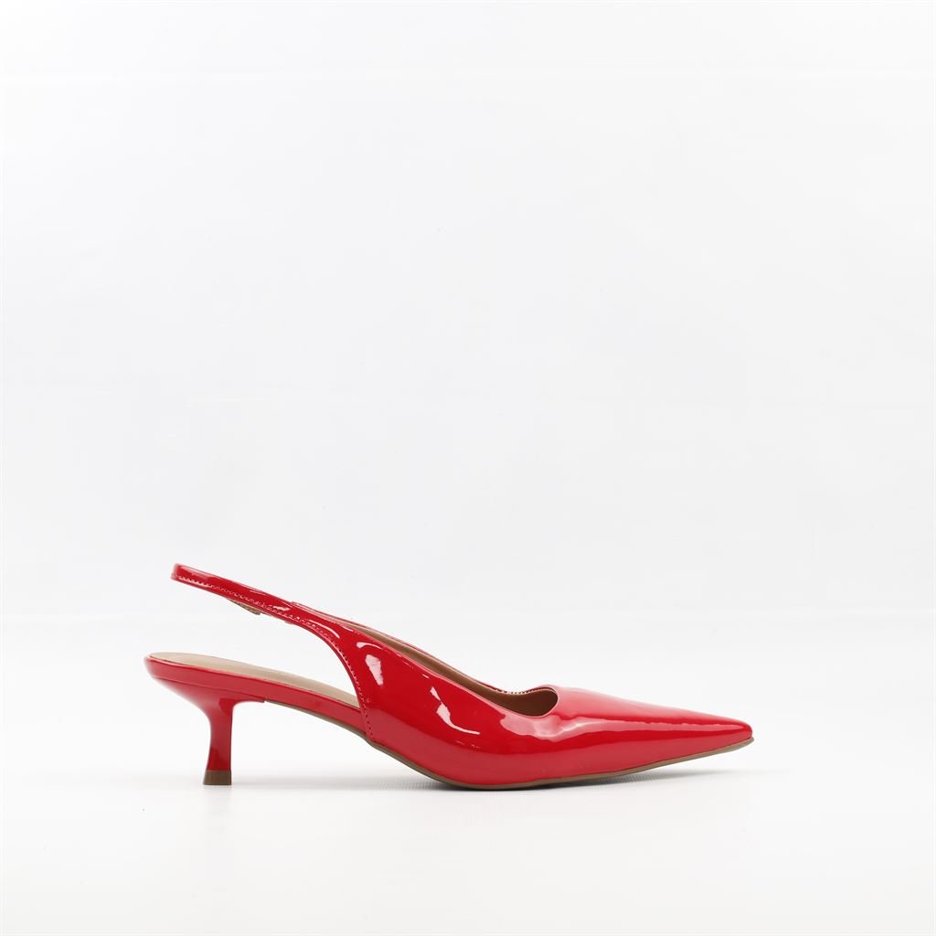 Scarpin Salto Fino Slingback Vermelho 5