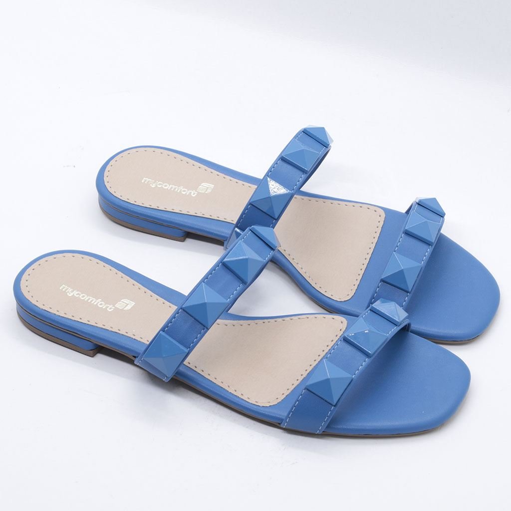 Rasteira Chinelo Pirâmides Azul 4